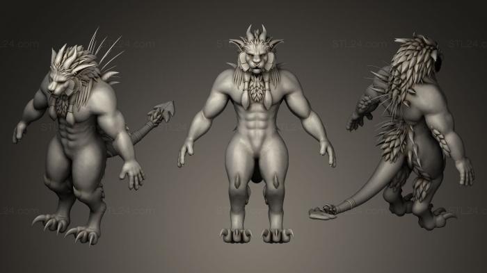 Figurines heroes, monsters and demons (Zephyrus, STKM_0407) 3D models for cnc